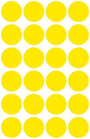 Etikett, 18 mm, kör, AVERY ZWECKFORM, sárga, 96 etikett/csomag